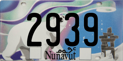 NU license plate 2939