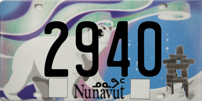 NU license plate 2940