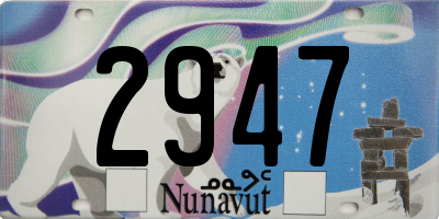 NU license plate 2947