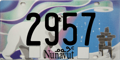 NU license plate 2957