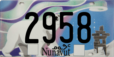 NU license plate 2958