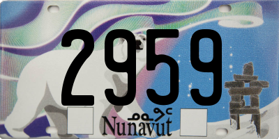 NU license plate 2959