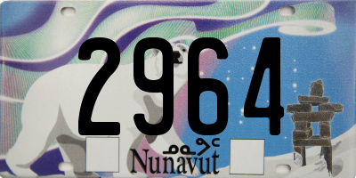 NU license plate 2964