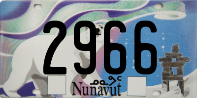 NU license plate 2966