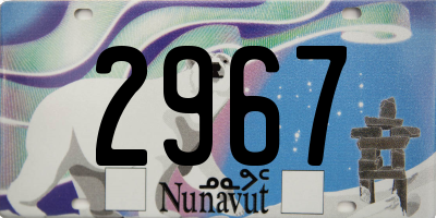 NU license plate 2967