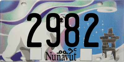 NU license plate 2982