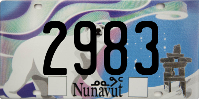 NU license plate 2983