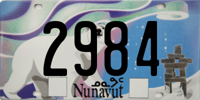 NU license plate 2984