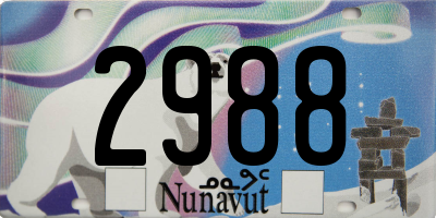 NU license plate 2988