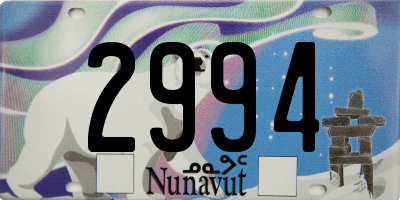 NU license plate 2994