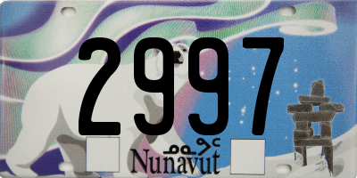 NU license plate 2997