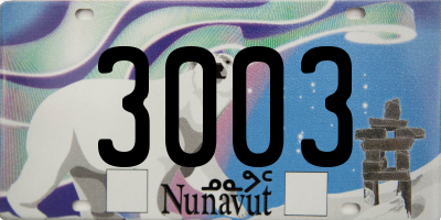 NU license plate 3003