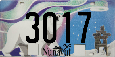 NU license plate 3017