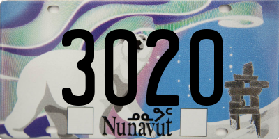 NU license plate 3020