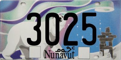 NU license plate 3025