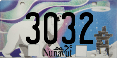 NU license plate 3032