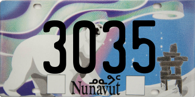 NU license plate 3035