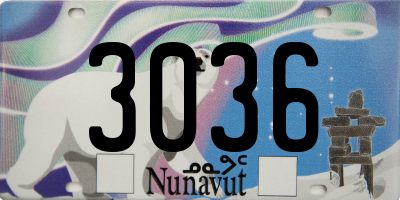 NU license plate 3036