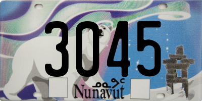 NU license plate 3045