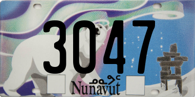 NU license plate 3047