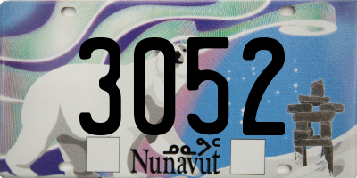 NU license plate 3052