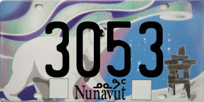 NU license plate 3053