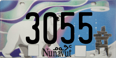 NU license plate 3055