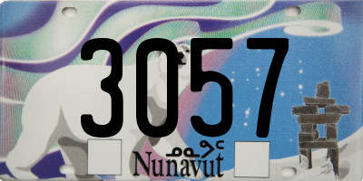 NU license plate 3057