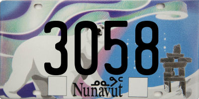 NU license plate 3058