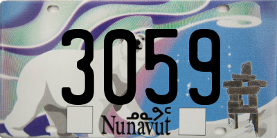 NU license plate 3059