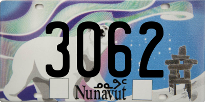 NU license plate 3062