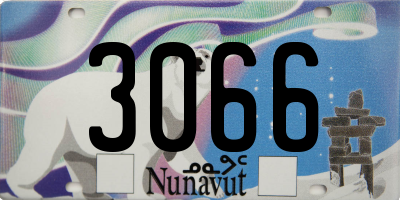 NU license plate 3066