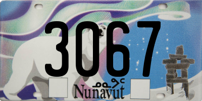 NU license plate 3067