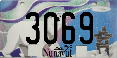 NU license plate 3069