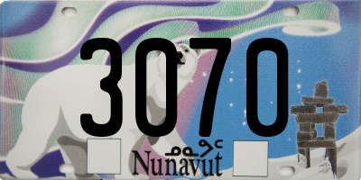 NU license plate 3070