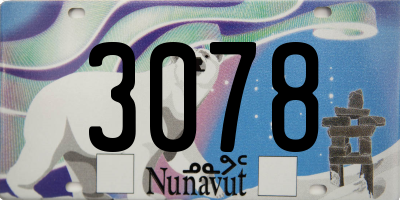 NU license plate 3078