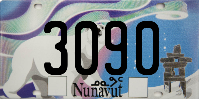 NU license plate 3090