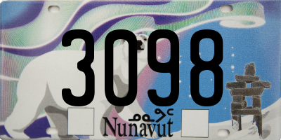 NU license plate 3098