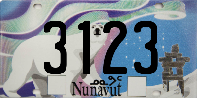 NU license plate 3123