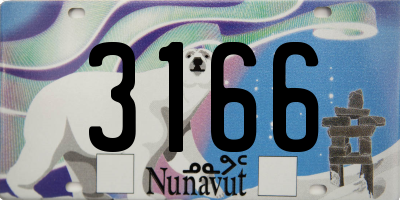 NU license plate 3166