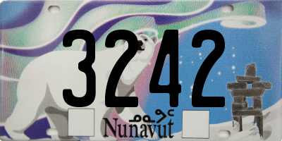 NU license plate 3242