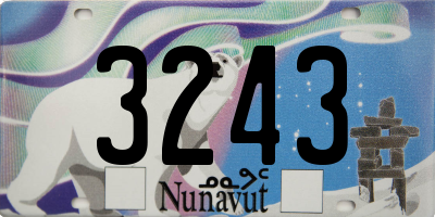 NU license plate 3243