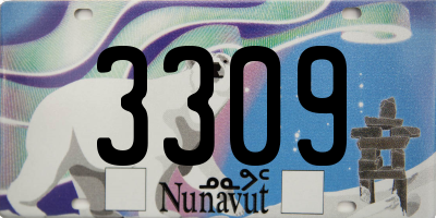 NU license plate 3309