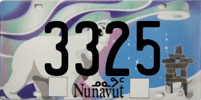 NU license plate 3325