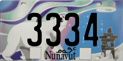 NU license plate 3334