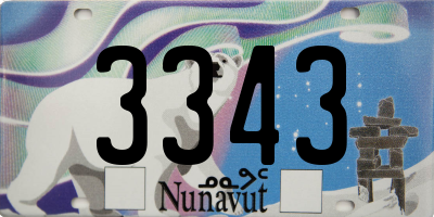 NU license plate 3343