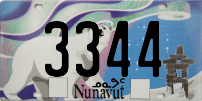 NU license plate 3344