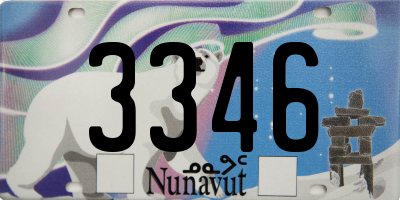 NU license plate 3346