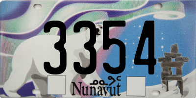 NU license plate 3354