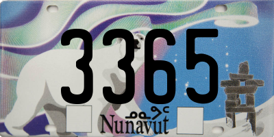 NU license plate 3365